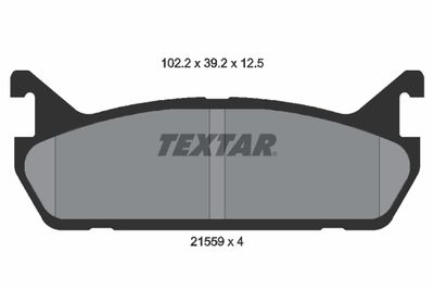 2155901 TEXTAR Комплект тормозных колодок, дисковый тормоз