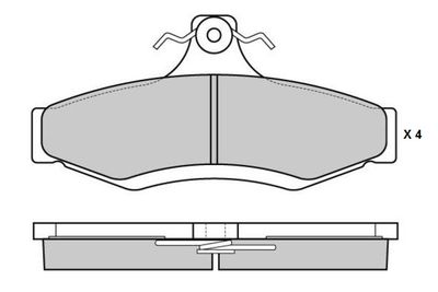 120851 E.T.F. Комплект тормозных колодок, дисковый тормоз