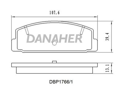 DBP17661 DANAHER Комплект тормозных колодок, дисковый тормоз