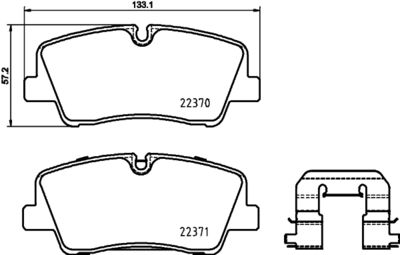 8DB355025151 HELLA Комплект тормозных колодок, дисковый тормоз