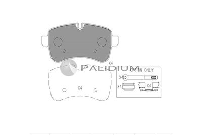 P11562 ASHUKI by Palidium Комплект тормозных колодок, дисковый тормоз