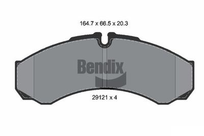 BPD1059 BENDIX Braking Комплект тормозных колодок, дисковый тормоз
