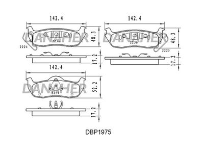 DBP1975 DANAHER Комплект тормозных колодок, дисковый тормоз