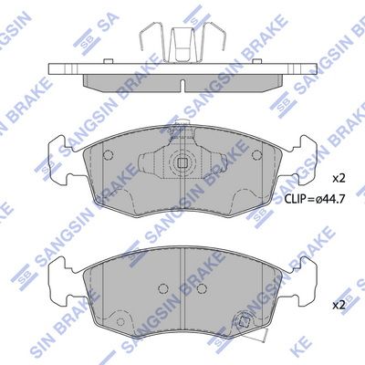 SP1697 Hi-Q Комплект тормозных колодок, дисковый тормоз