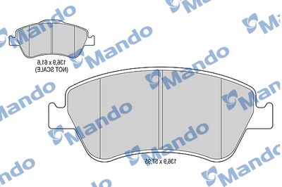 MBF015885 MANDO Комплект тормозных колодок, дисковый тормоз