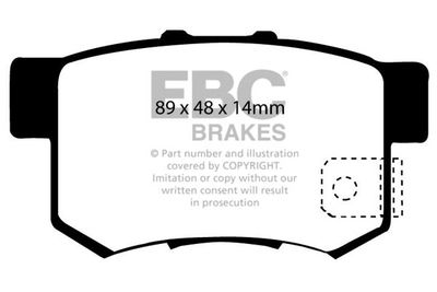DP1193 EBC Brakes Комплект тормозных колодок, дисковый тормоз