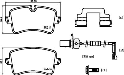 P85150 BREMBO Комплект тормозных колодок, дисковый тормоз