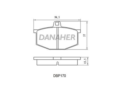 DBP170 DANAHER Комплект тормозных колодок, дисковый тормоз
