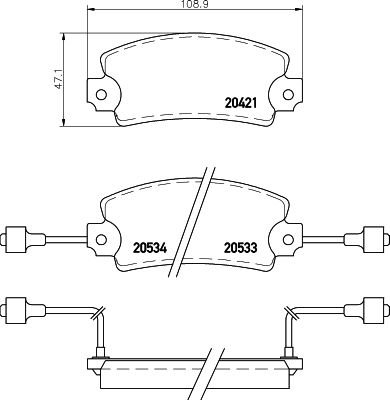 MDB1112 MINTEX Комплект тормозных колодок, дисковый тормоз
