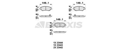 AB0367 BRAXIS Комплект тормозных колодок, дисковый тормоз