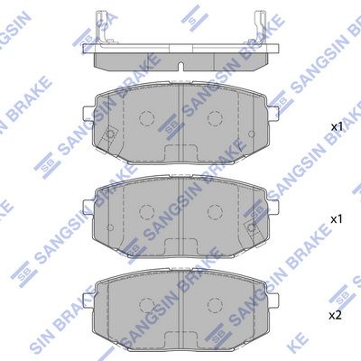 SP1082 Hi-Q Комплект тормозных колодок, дисковый тормоз