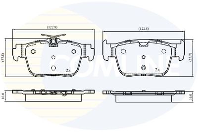 CBP03069 COMLINE Комплект тормозных колодок, дисковый тормоз