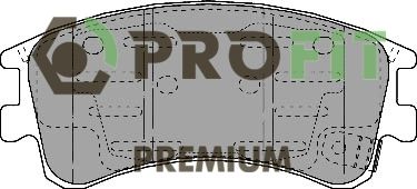 50051619 PROFIT Комплект тормозных колодок, дисковый тормоз