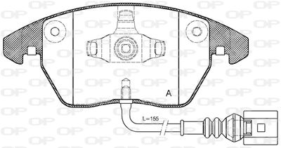 BPA103001 OPEN PARTS Комплект тормозных колодок, дисковый тормоз