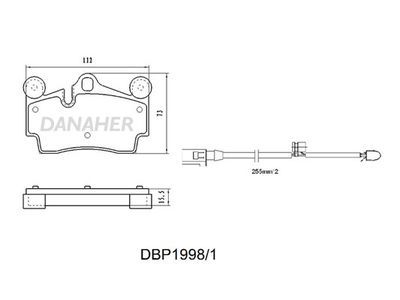 DBP19981 DANAHER Комплект тормозных колодок, дисковый тормоз