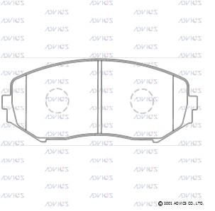 SN131 ADVICS Комплект тормозных колодок, дисковый тормоз