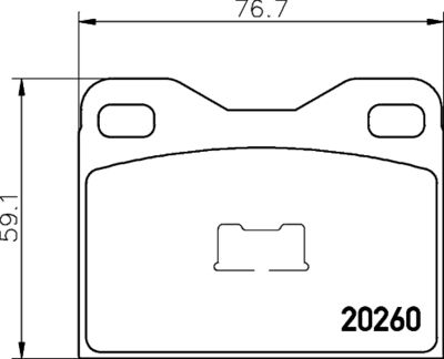 2026001 TEXTAR Комплект тормозных колодок, дисковый тормоз