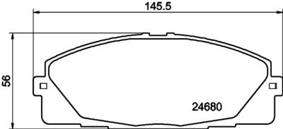 8DB355028701 HELLA Комплект тормозных колодок, дисковый тормоз