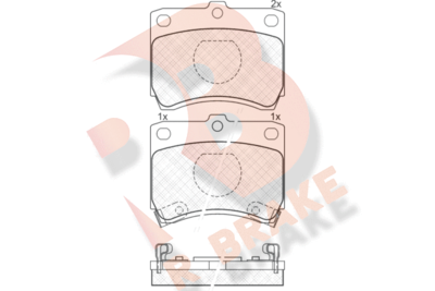 RB0969 R BRAKE Комплект тормозных колодок, дисковый тормоз