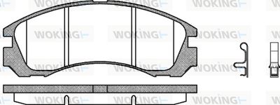 P254332 WOKING Комплект тормозных колодок, дисковый тормоз