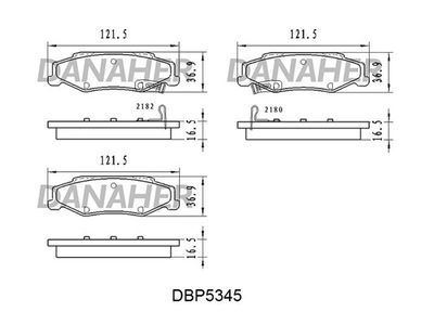 DBP5345 DANAHER Комплект тормозных колодок, дисковый тормоз