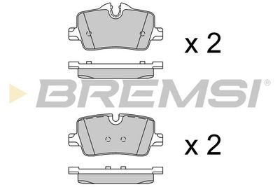 BP3915 BREMSI Комплект тормозных колодок, дисковый тормоз