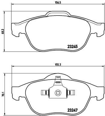 P68030 BREMBO Комплект тормозных колодок, дисковый тормоз