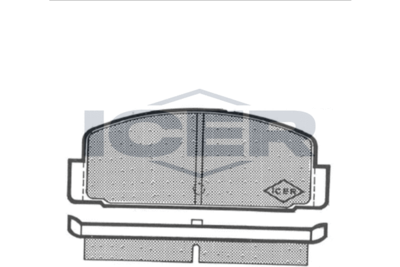180253 ICER Комплект тормозных колодок, дисковый тормоз