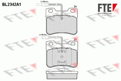 9010706 FTE Комплект тормозных колодок, дисковый тормоз
