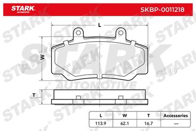 SKBP0011218 Stark Комплект тормозных колодок, дисковый тормоз