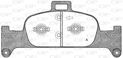 BPA169100 OPEN PARTS Комплект тормозных колодок, дисковый тормоз