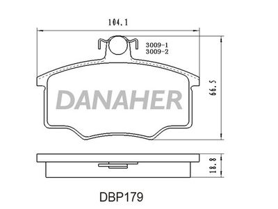 DBP179 DANAHER Комплект тормозных колодок, дисковый тормоз