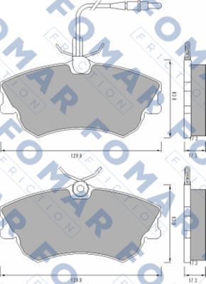 FO677781 FOMAR Friction Комплект тормозных колодок, дисковый тормоз