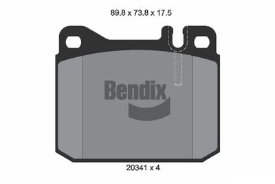 BPD1696 BENDIX Braking Комплект тормозных колодок, дисковый тормоз