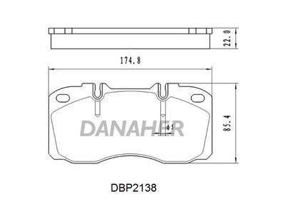 DBP2138 DANAHER Комплект тормозных колодок, дисковый тормоз