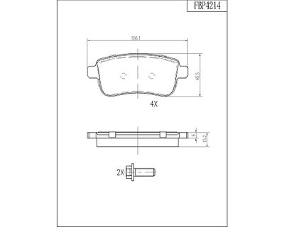 FBP4214 FI.BA Комплект тормозных колодок, дисковый тормоз