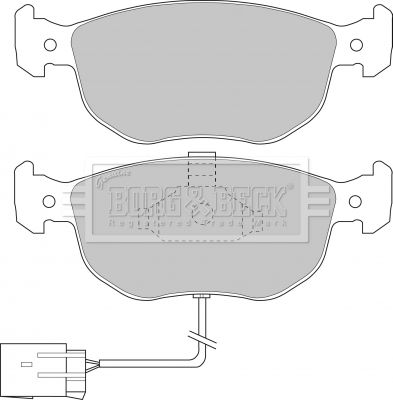 BBP1394 BORG & BECK Комплект тормозных колодок, дисковый тормоз