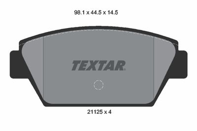 2112503 TEXTAR Комплект тормозных колодок, дисковый тормоз