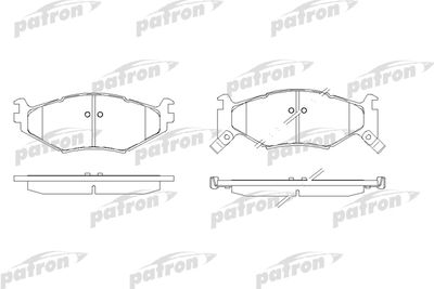 PBP977 PATRON Комплект тормозных колодок, дисковый тормоз