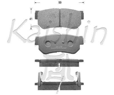 FK11118 KAISHIN Комплект тормозных колодок, дисковый тормоз