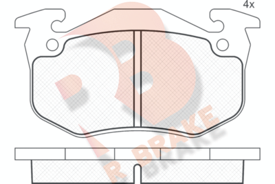 RB0723204 R BRAKE Комплект тормозных колодок, дисковый тормоз