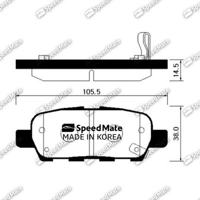 SMBPS009 SpeedMate Комплект тормозных колодок, дисковый тормоз