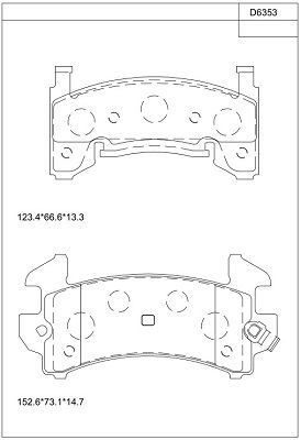 KD6353 ASIMCO Комплект тормозных колодок, дисковый тормоз