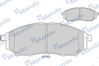 MBF015745 MANDO Комплект тормозных колодок, дисковый тормоз