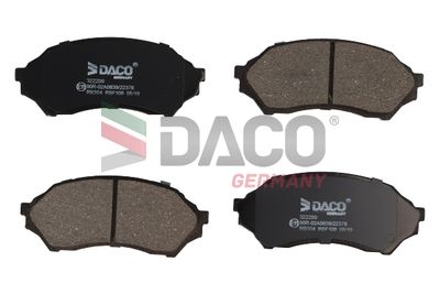 322209 DACO Germany Комплект тормозных колодок, дисковый тормоз