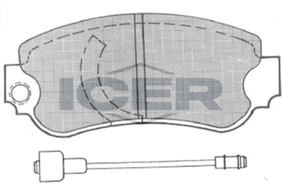180344 ICER Комплект тормозных колодок, дисковый тормоз