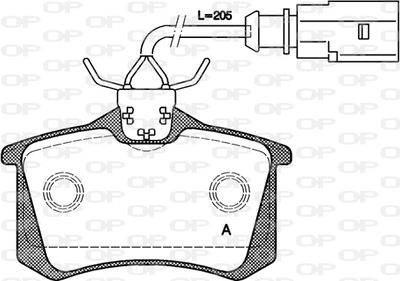 BPA026351 OPEN PARTS Комплект тормозных колодок, дисковый тормоз