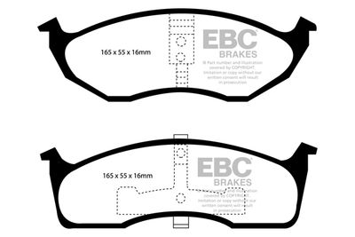 DP1623 EBC Brakes Комплект тормозных колодок, дисковый тормоз