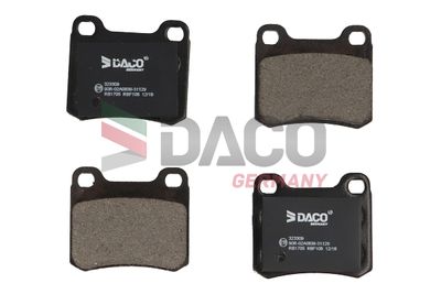 323309 DACO Germany Комплект тормозных колодок, дисковый тормоз