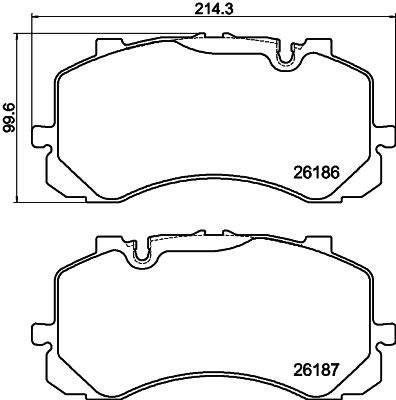 8DB355040241 HELLA Комплект тормозных колодок, дисковый тормоз